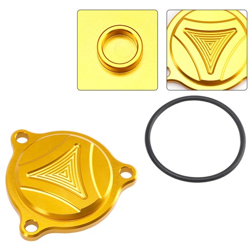 Cnc oil filter cover - filter, gold