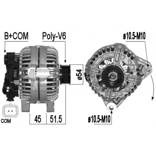Alternator eb1132q cal10369es - alternator,