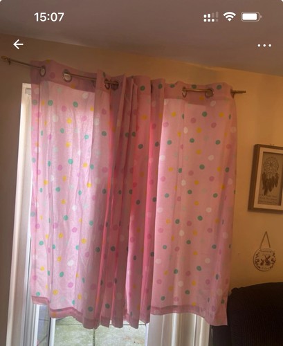 Girls room curtain polka - room, dot