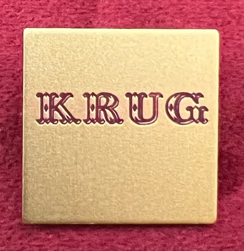 Krug champagne debossed logo - champagne,
