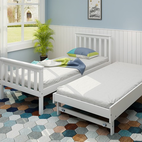 Solid pine wooden - pine, bed