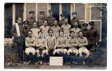 WW1 MILITARY  BRITISH ARMY POSTCARD B.E.F. 1916/17 FC FOOTBALL CLUB TEAM PHOTO
