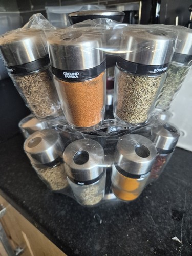Tier rotating jars spice - rotating,