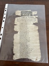 Rare 1833 Verse Van Diemans Lnd (Tasmania) By Transported Prisoner Thos Rushford