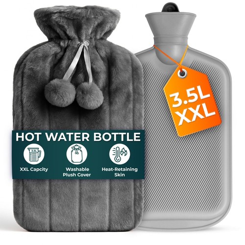 Large hot water bottle with - hot,