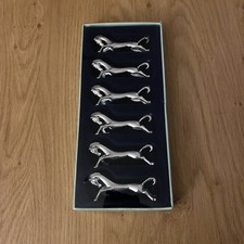 Set of 6 Silver Plated Horse Knife Rests – Vintage Equestrian Tableware Gift