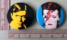 2x vtg Og David Bowie 25mm pin
