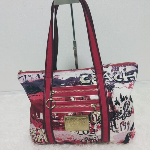 Rare coach poppy graffiti tote - rare,
