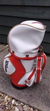 Wilson Staff Bag Vintage Miniature Golf Bag Wine Bottle Holder, Desk Top Display