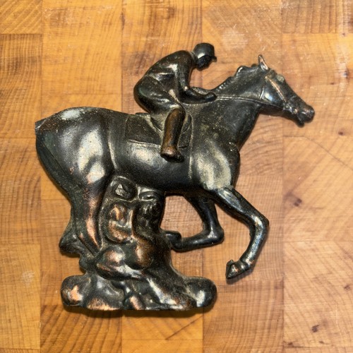 Vintage horse jockey - jockey, spelter