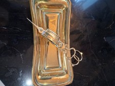 Brass Canfle Snuffer And Tray