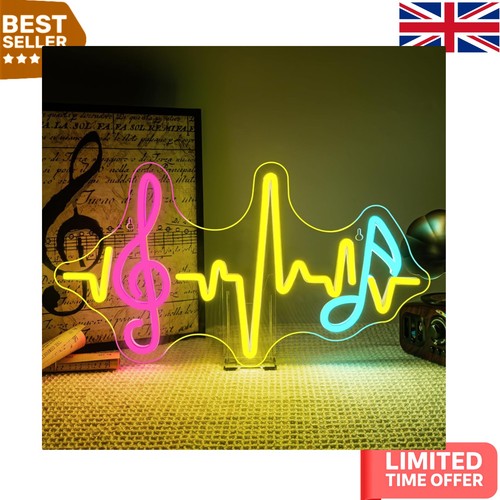 Heartbeats music neon light - neon,