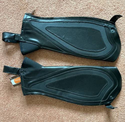 Tchibo black leather riding - black,