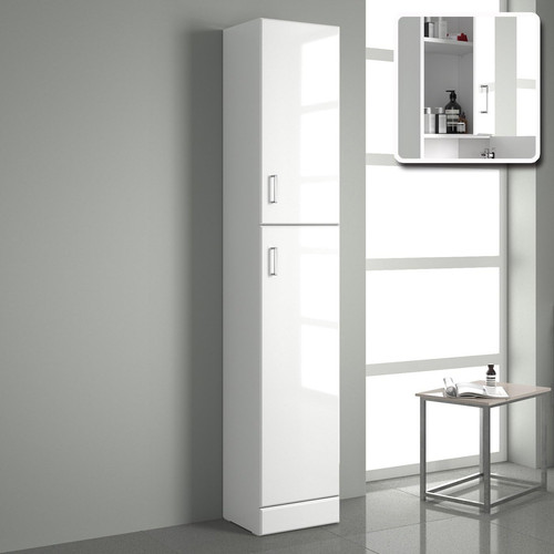 Tall gloss white bathroom - tall,