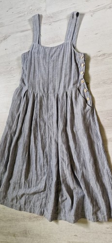Toast pinstripe linen dress - linen,