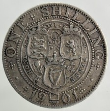 1901 Victoria Shilling Silver