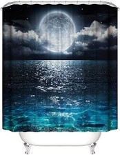 Night and Moon Shower Curtain