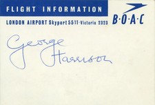 George Harrison 1963/4 autograph
