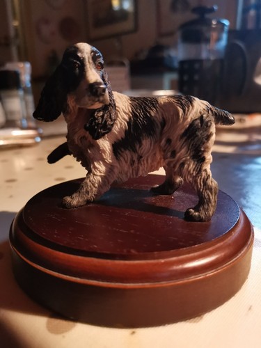Spaniel resin figurine black - figurine,,