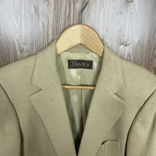 Blocks Vintage 1960s USA Made Sport Coat Mens 36S Tan Solid Scotland Camel Hair