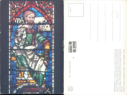 Stained glass depiction - , of