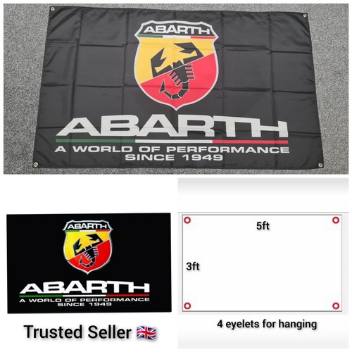 Fiat abarth garage flag banner - fiat,