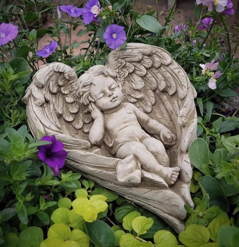 Stone garden sleeping - sleeping, cherub