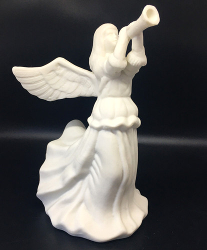 White ceramic angel - white,