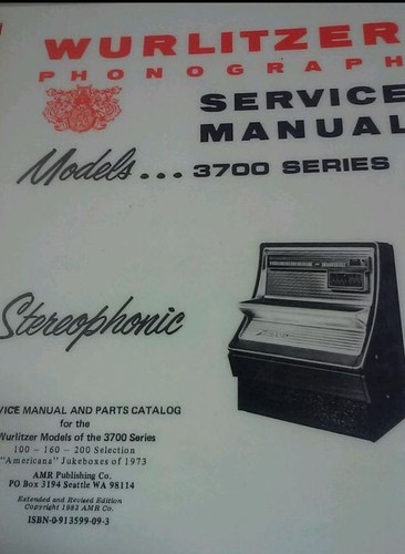 Wurlitzer 3700 service - 3700,