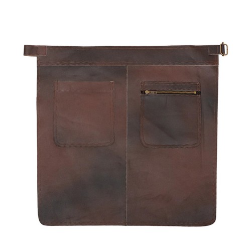 Handcrafted half leather apron - half,