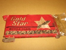 NOS GOLD STAR BMX Single Speed Bike Chain (1/2" x 1/8" x 108L pre-lubed Chain)