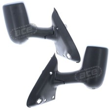 Manual Long Arm Wing Door Mirrors Ford Transit MK6 Mk7 Van 2000-2014 Black Pair