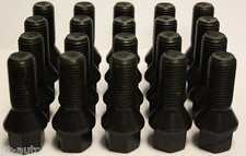 20 X M14X1.5 BLACK TAPERED