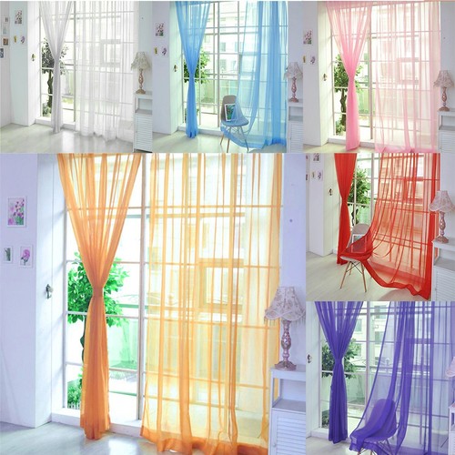 Plain voile net curtain single - plain,