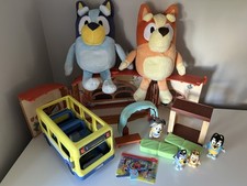 Bluey Talking Plushies, School Playset, Bus & Figures 