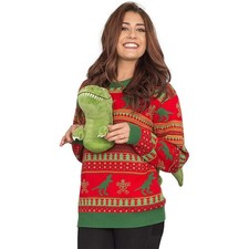 T Rex Ugly Christmas Sweater