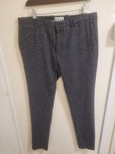 NOAH MENS BLACK & GREY MARL STYLE TROUSERS W 32 L 33" wk 31 - CG B58