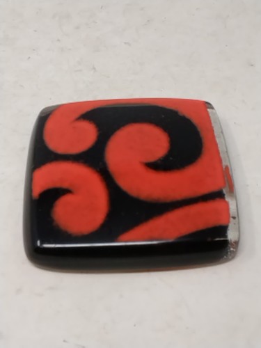 Vintage red black art - vintage, glass