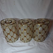 3 Retro Capiz Shell & Amber