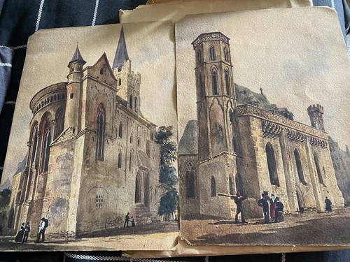 Architectural watercolours - watercolours, on