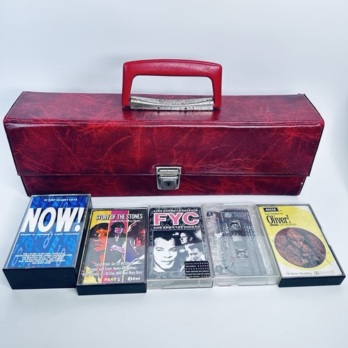 1980 red cassette tape - red,