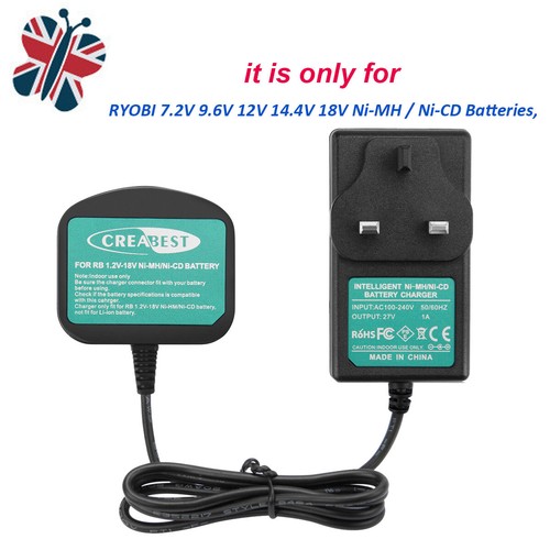 18v charger for ryobi - 7.2v-18v,