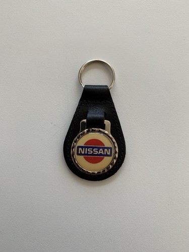Black leather keyring - keyring/, fob