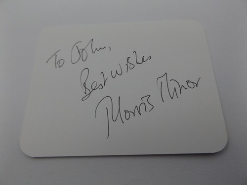 5 white card signed - 4.5", 3.5"