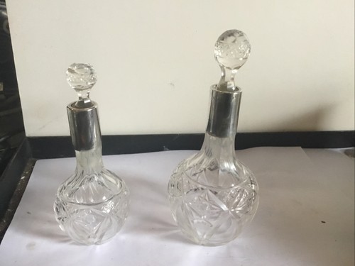 Two antique glass - glass, perfume