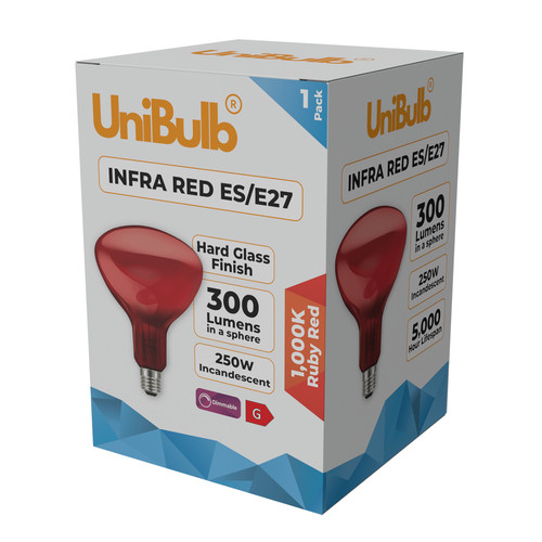 Unibulb infrared ruby red e27 - ruby,