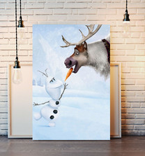 Disney Frozen Olaf & Sven Characters Canvas print poster artwork