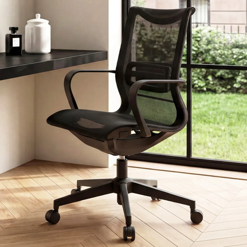 Black ergonomic office chair - ergonomic,