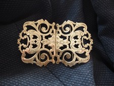 Vintage Antique Victorian Silver Belt Buckle
