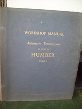 Humber Cars Automatic Transmission workshop manual